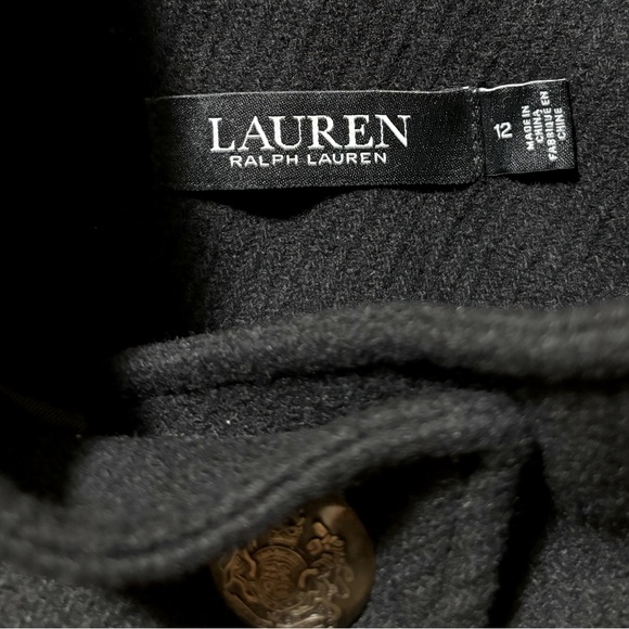 Lauren Ralph Lauren Wool Blend Coat, Size 12, Black, New Condition! - Picture 5 of 8